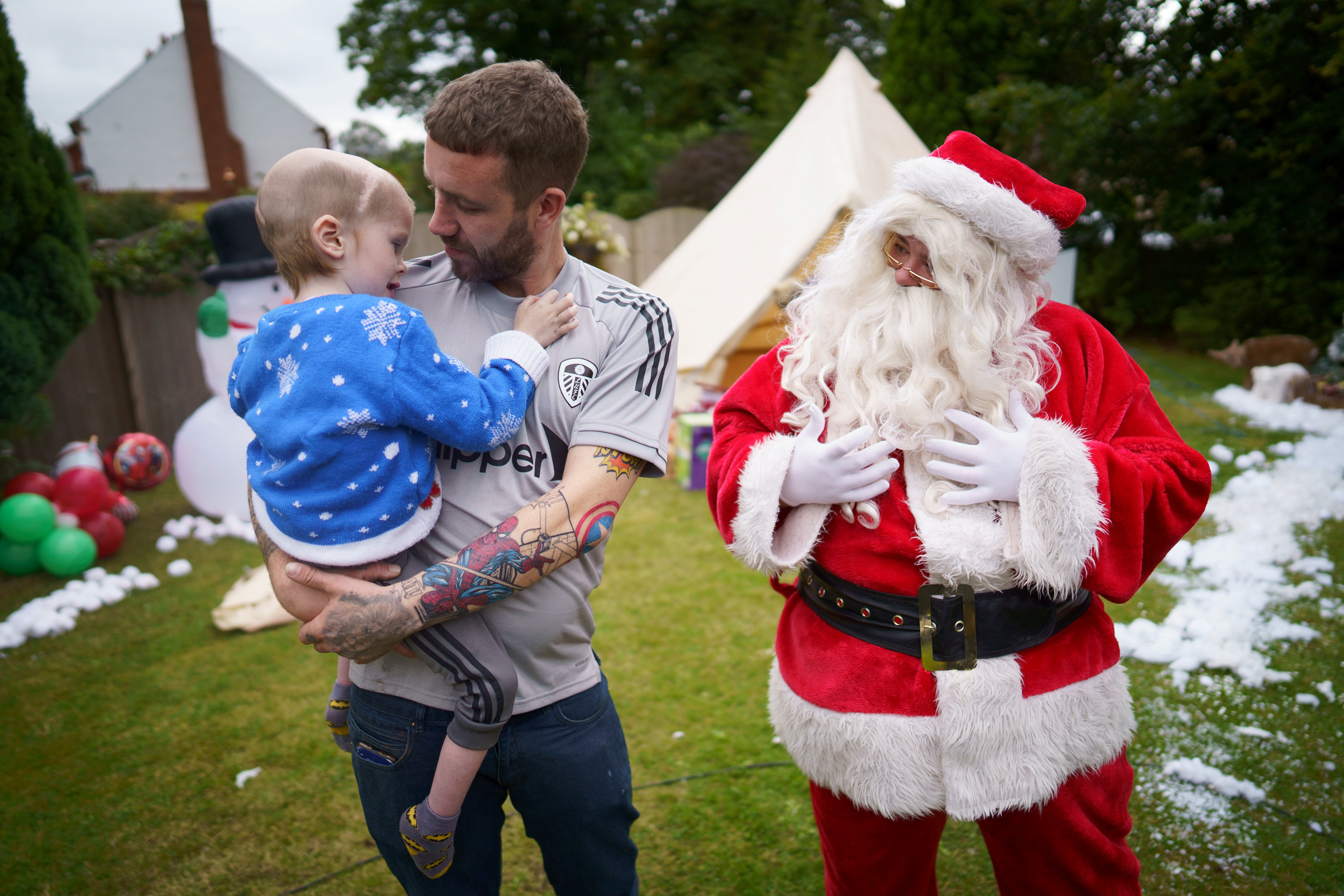 His parents arranged for Santa to call and dressed up a pony as a reindeer