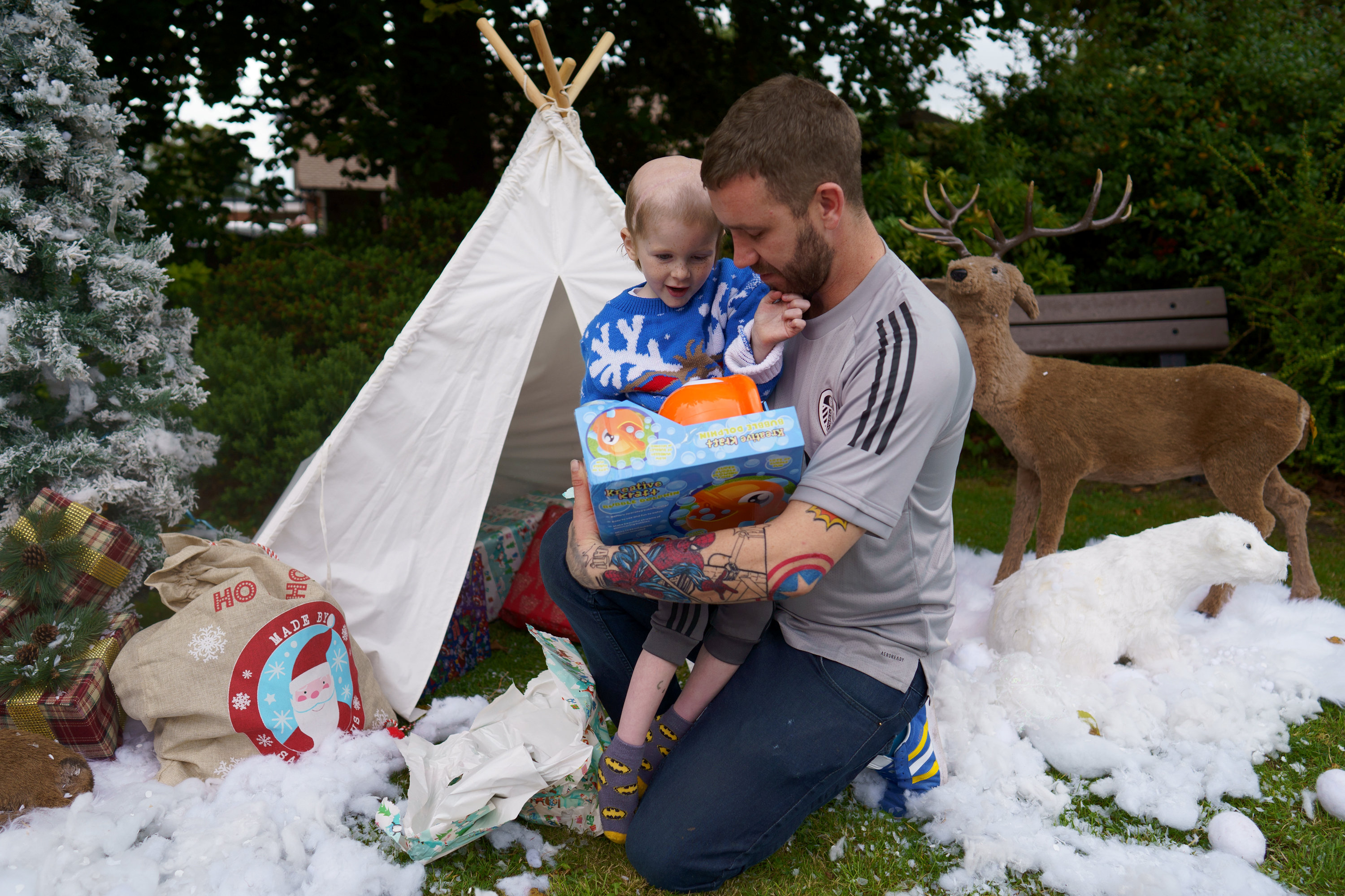 Ellis Price's parents organised an early Christmas party for him