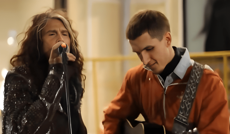 Aerosmith’s Melody Echoed In Moscow As Steven Tyler Dueted With A Busker