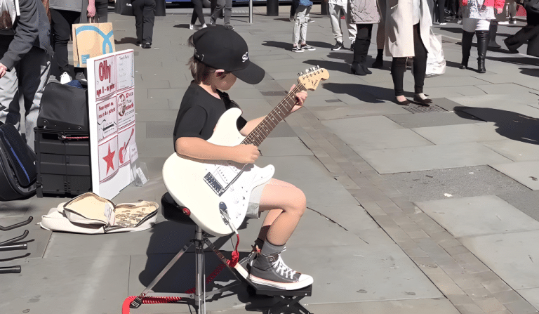 An 8-Year-Old Busker Shone In The Streets Of Chester With A Mesmerizing Performance Of “Apache”