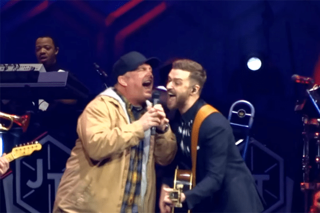 Witness Justin Timberlake’s Incredible Collaboration With Garth Brooks, Singing “Friends In Low Places”