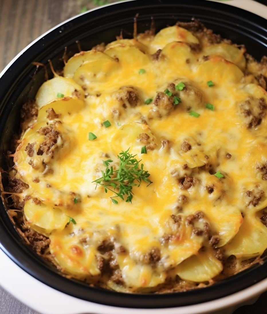 SlowCooker Beef And Potato Au Gratin Daily Viral