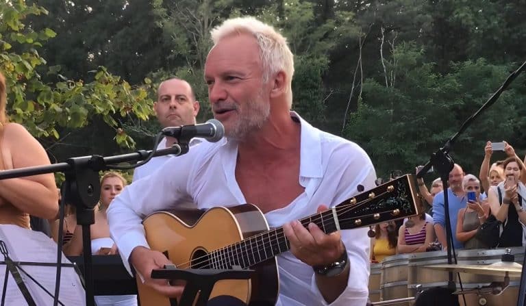 Sting’s Enchanting Rendition Of “Every Breath You Take” Echoes Amidst The Vines In Italy