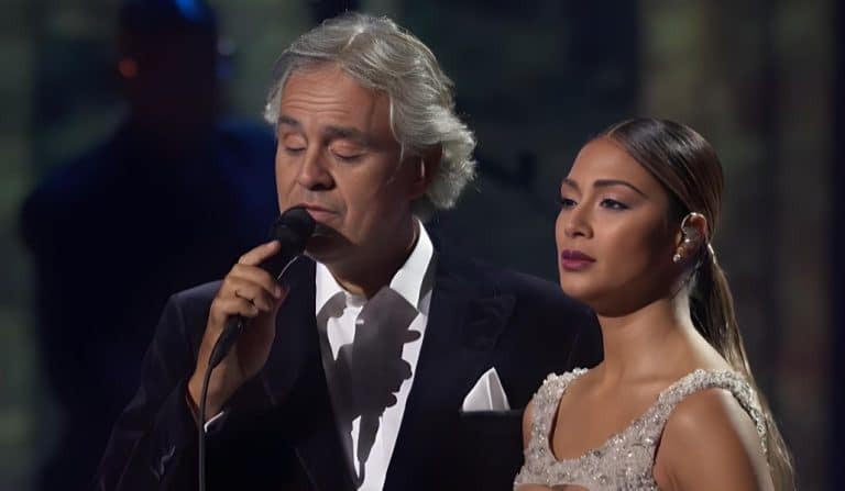 When Andrea Bocelli And Nicole Scherzinger Dueted “Don’t Cry For Me Argentina” In Spanish