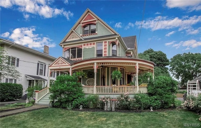 Exquisite 1880 Victorian House With Enchanting Wrap-Around Porch In Batavia, New York