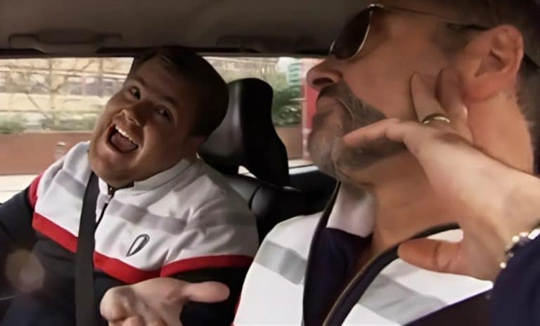 James And George Belted Out A Theatrical Car-Singing Extravaganza Called “Carpool Karaoke”