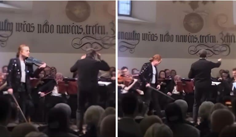 A Heart-Stopping Moment As Soloist’s Treasured Violin Was Knocked Out Of His Hand