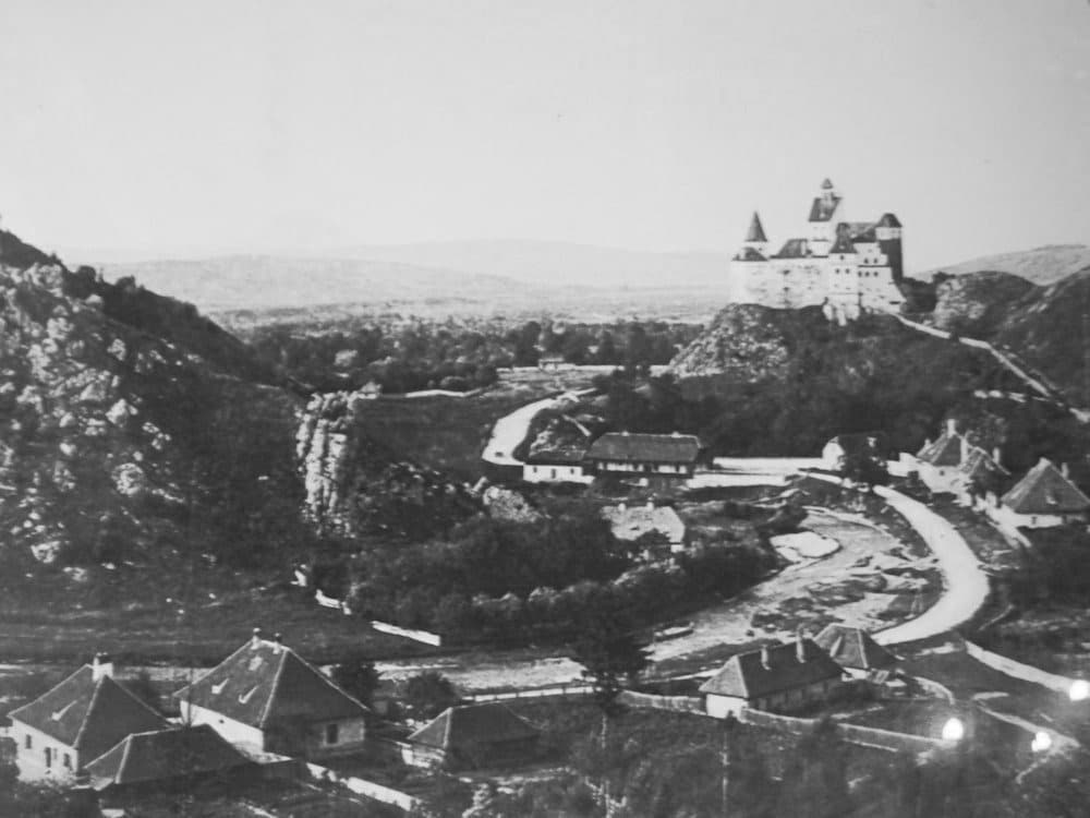 Historic image of Bran Castle, Romania, which was built in 1388