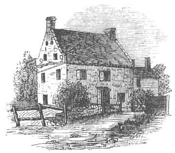 Sketch of the Vechte House, made in 1850 by Benson J. Lossing
