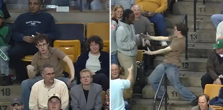 A Bon Jovi Fan Rocks Celtics Game With Spontaneous Wild Dance