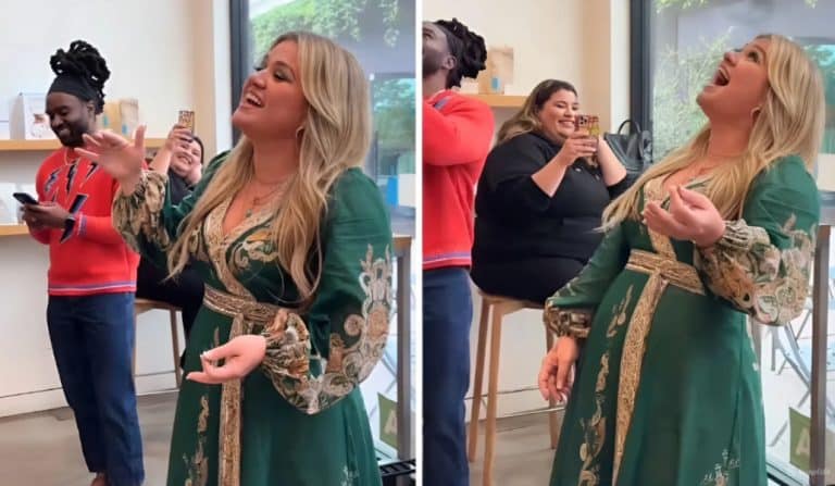 Kelly Clarkson Turns Coffee Shop Visit Into A Musical Masterpiece