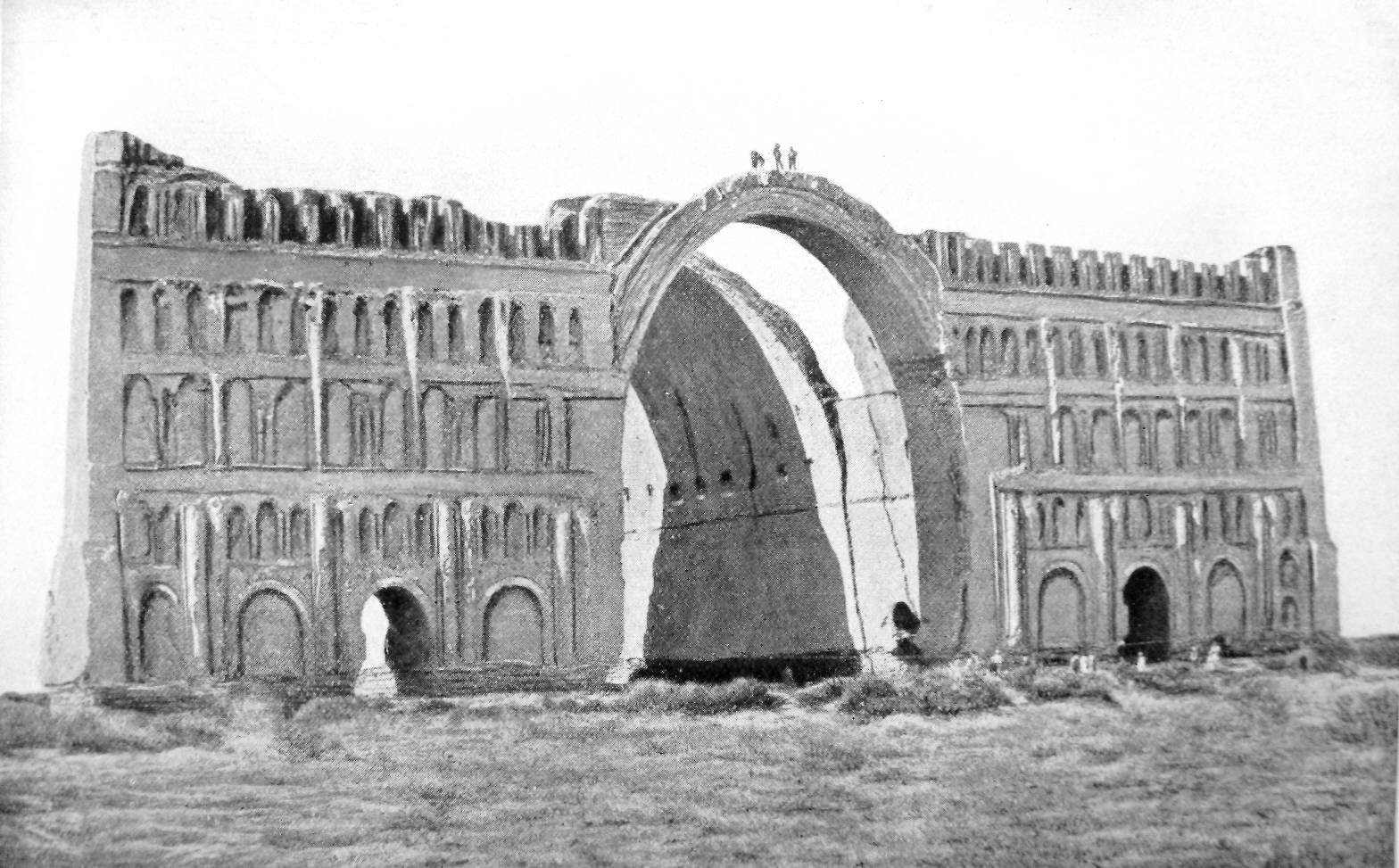 Ruins of Arch of Ctesiphon pictured in 1864