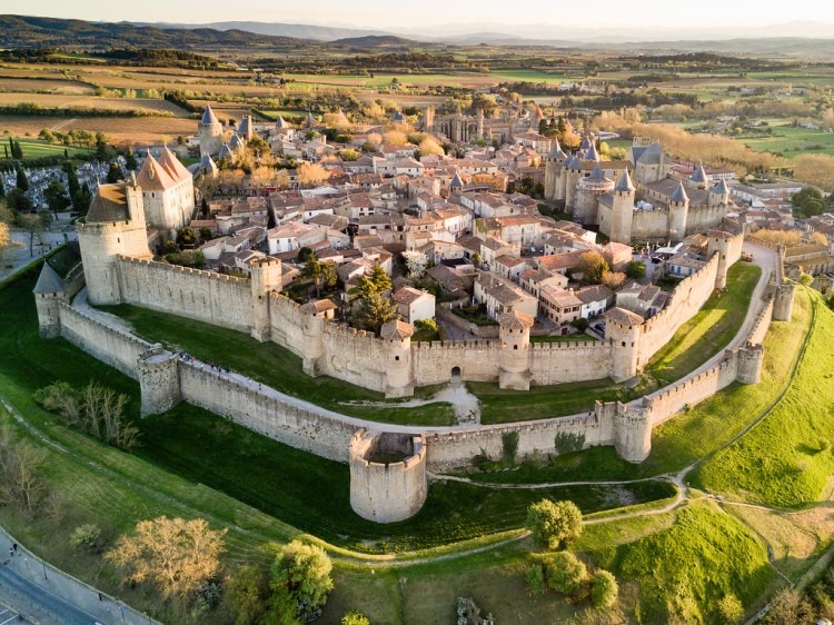 Aerial photograph of the Cité de Carcassonne