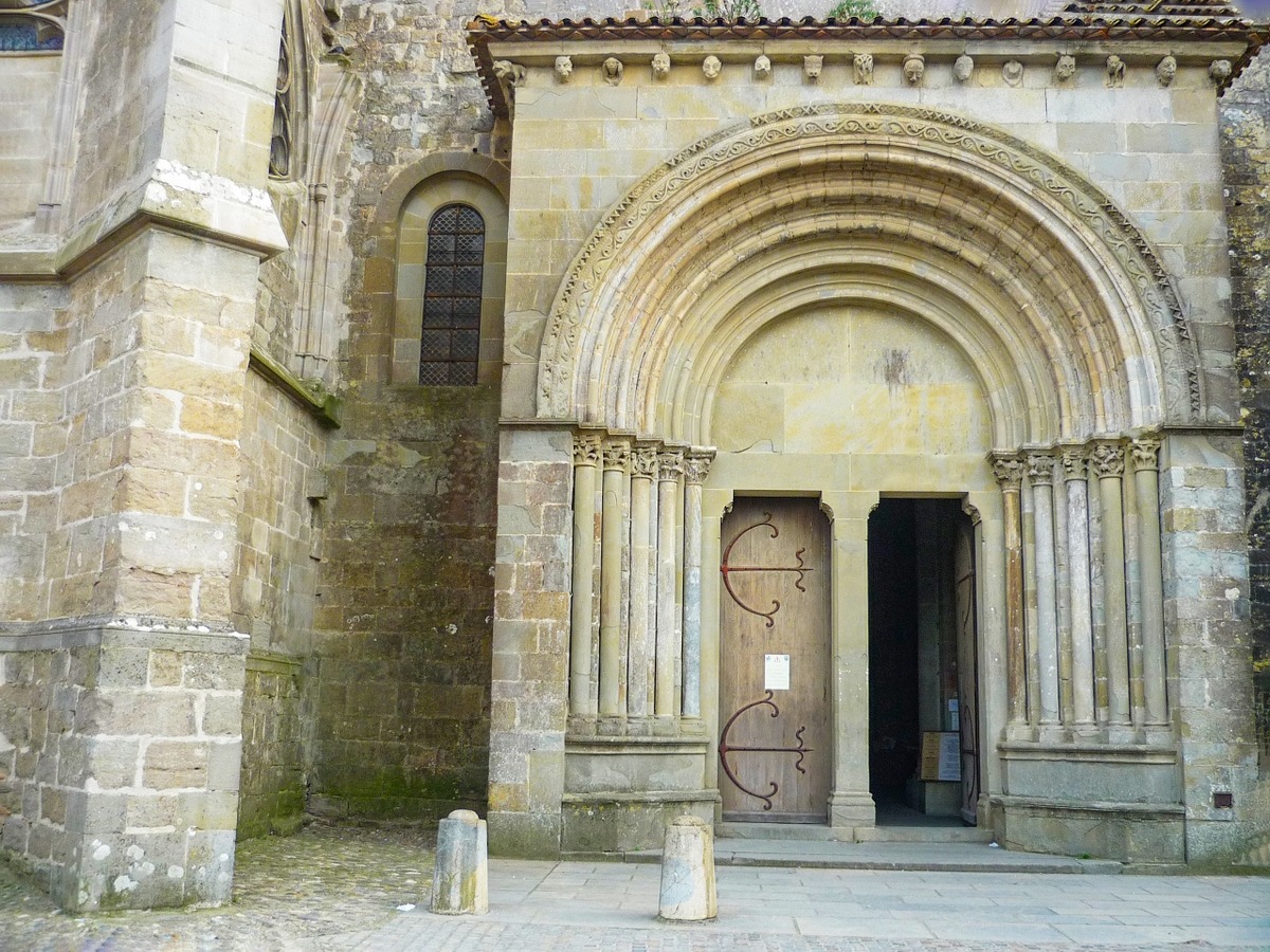 The Romanesque portal of Saint-Nazaire church