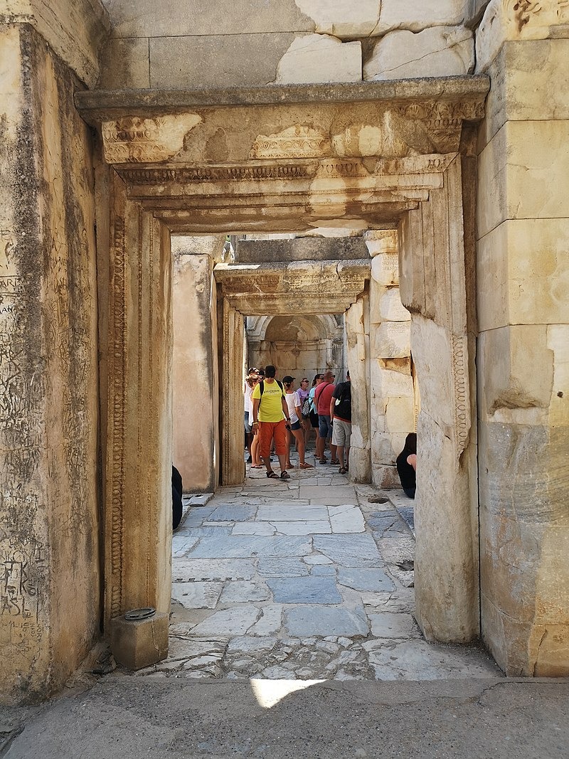 Interior walkway of the Library