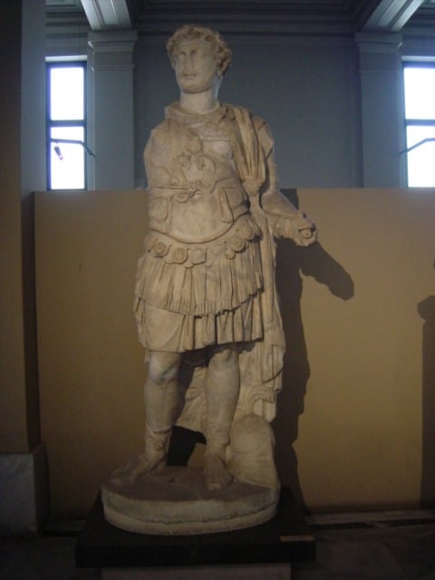 A marble statue of Celsus, which stood in the central niche of the upper storey of the Celsus Library. It is preserved in the Istanbul Archaeological Museum