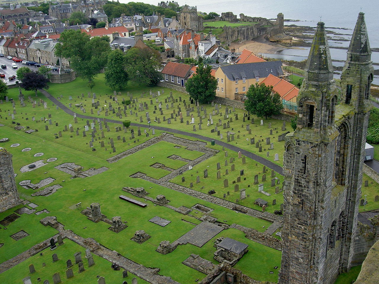 The view from the top of St. Rule's Tower