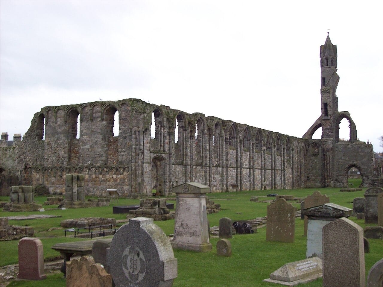 The ruins of the nave of St. Andrews Cathedral