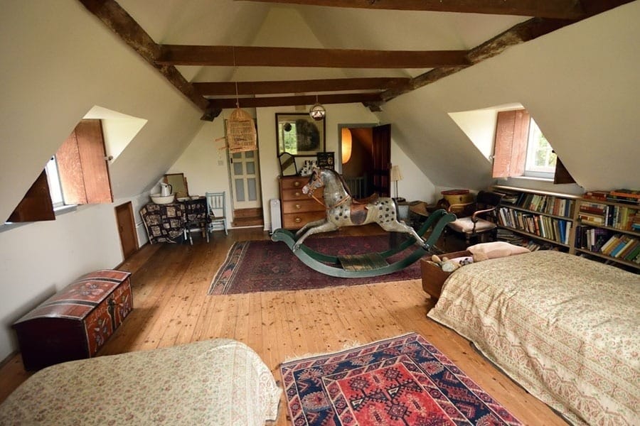 The bedroom in the attic