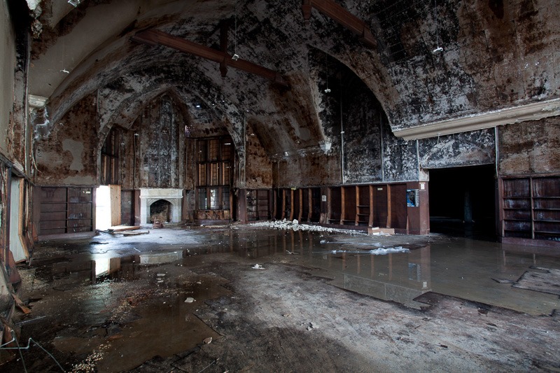 The general circulation room after asbestos abatement began in September of 2011