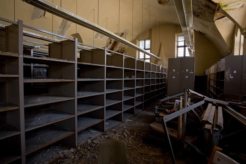 The children's room. Most of the books had been removed from this side of the building in 1998