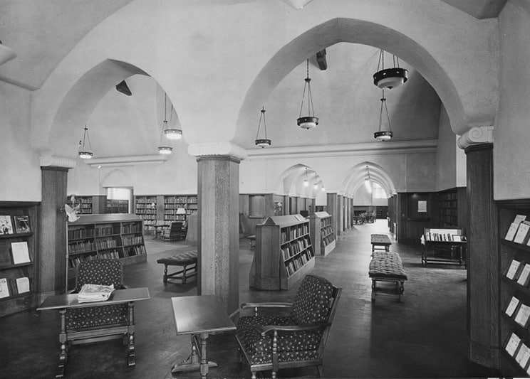 Twain was designed as a regional branch library, and was larger than the neighborhood branches