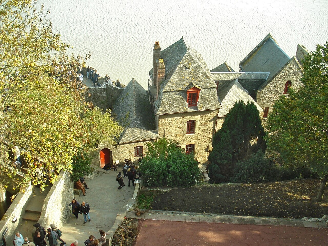 Inside the walls of Mont-Saint-Michel