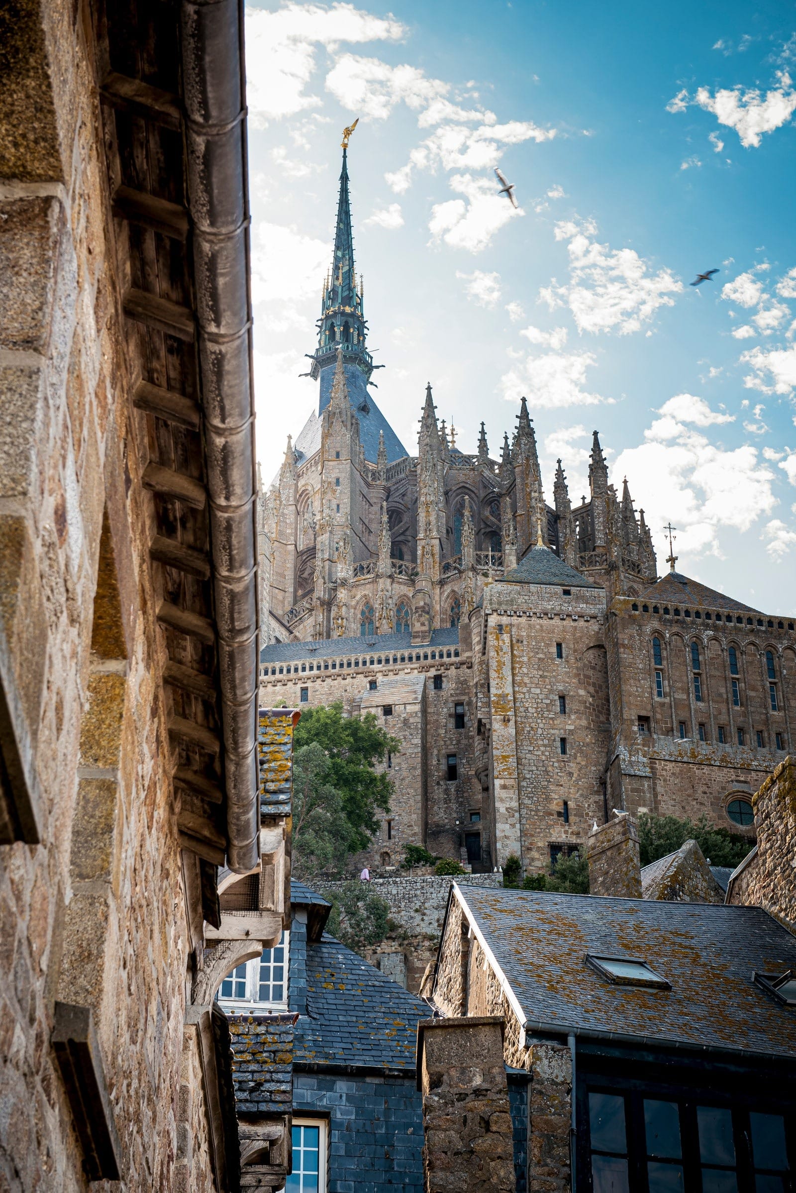 The monastery on Mont Saint Michel, Normandy, France