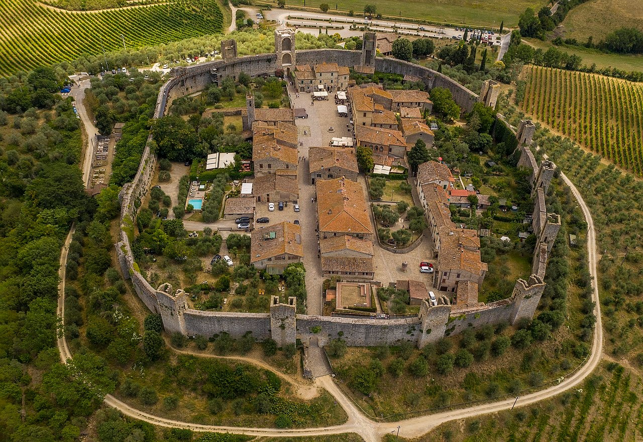 Aerial view of Monteriggioni