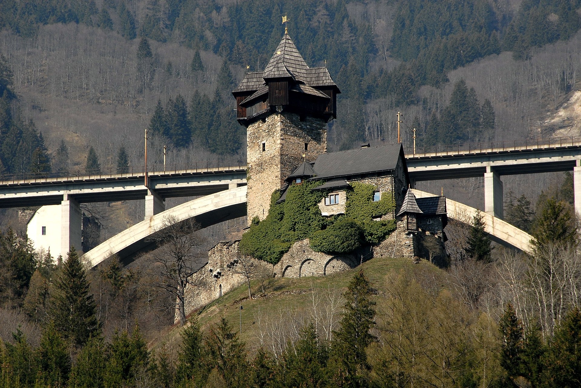 Castle Niederfalkenstein, municipality Obervellach, district Spittal an der Drau, Carinthia, Austria