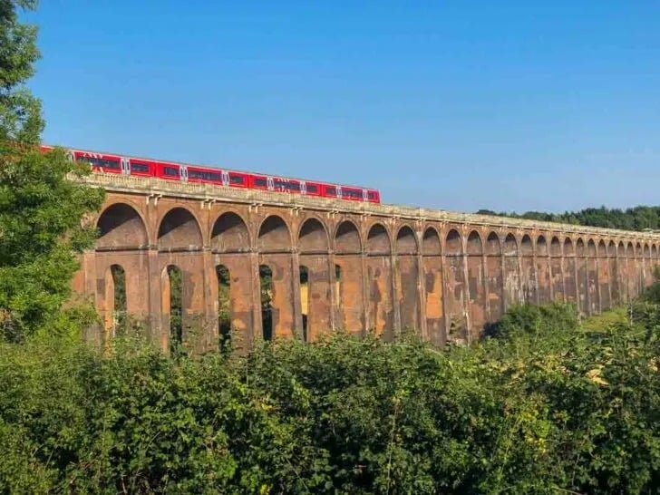 Train passing over Balcombe Viaduct