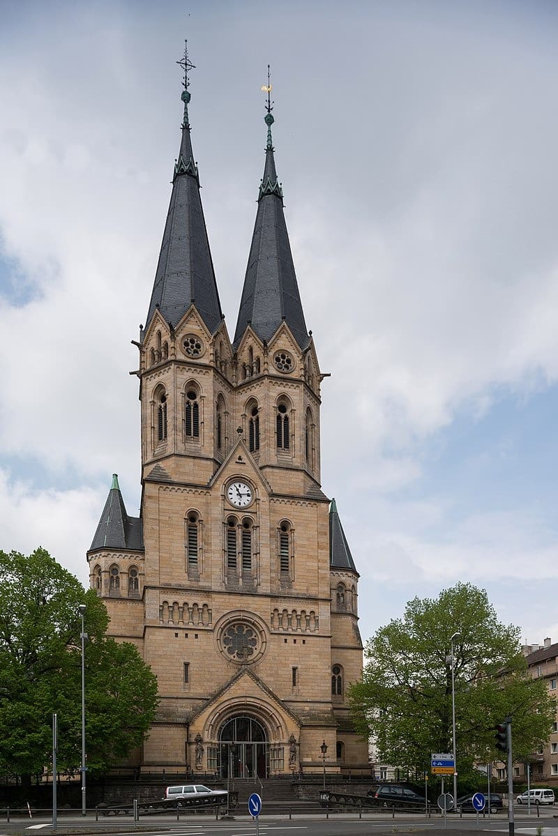 "Ringkirche" in Wiesbaden, Germany, view from the east