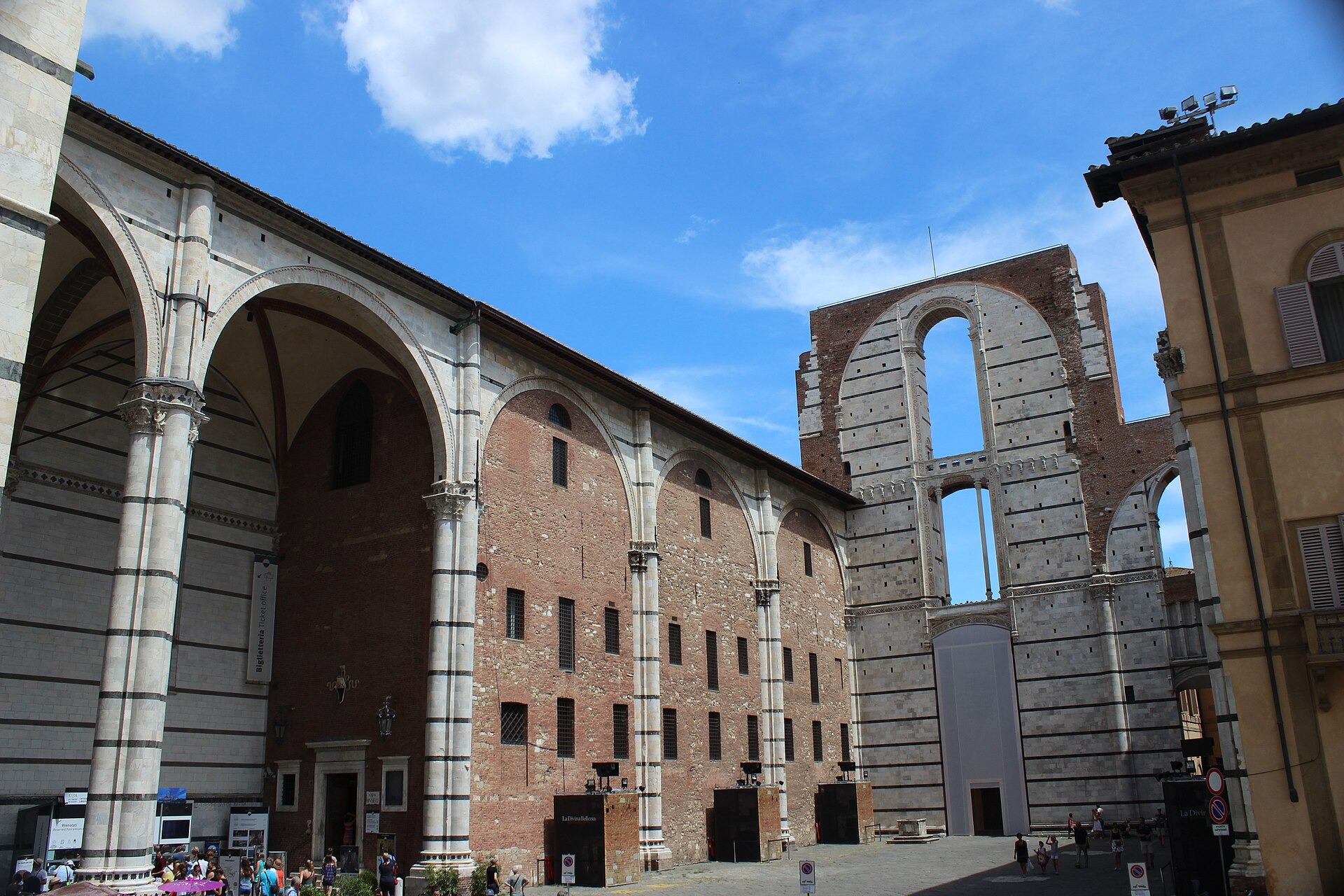 Unfinished nave extension of the cathedral