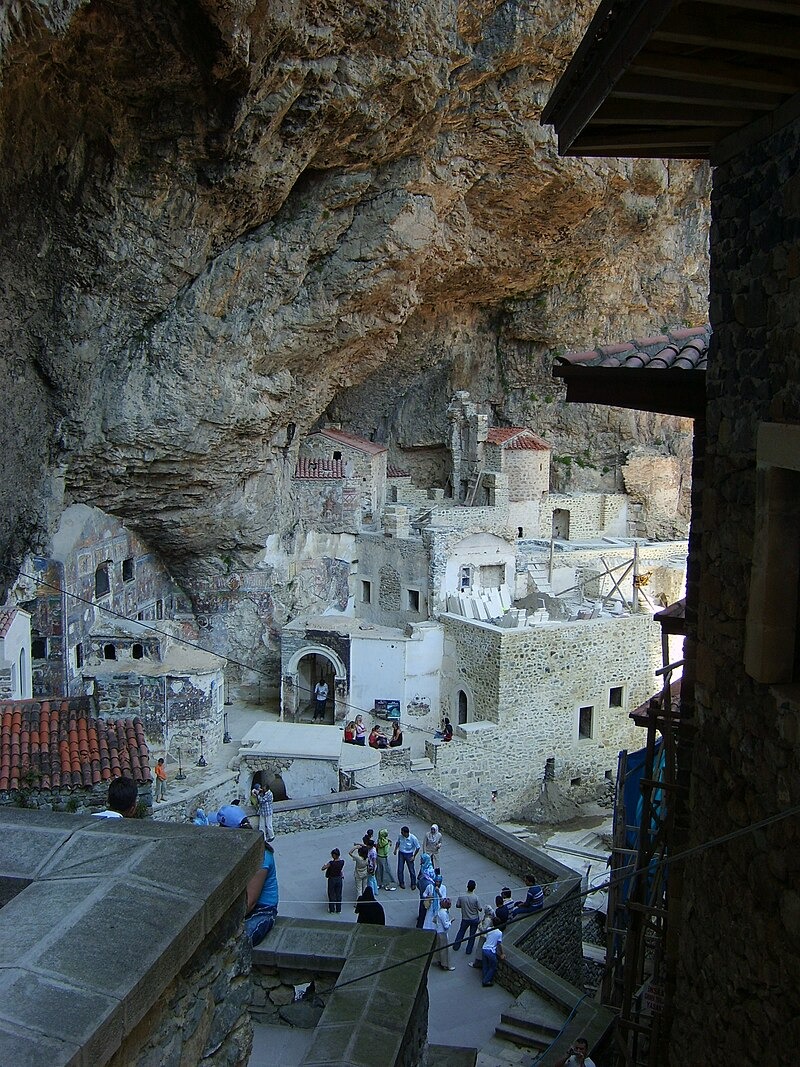 The "back yard" of the monastery today