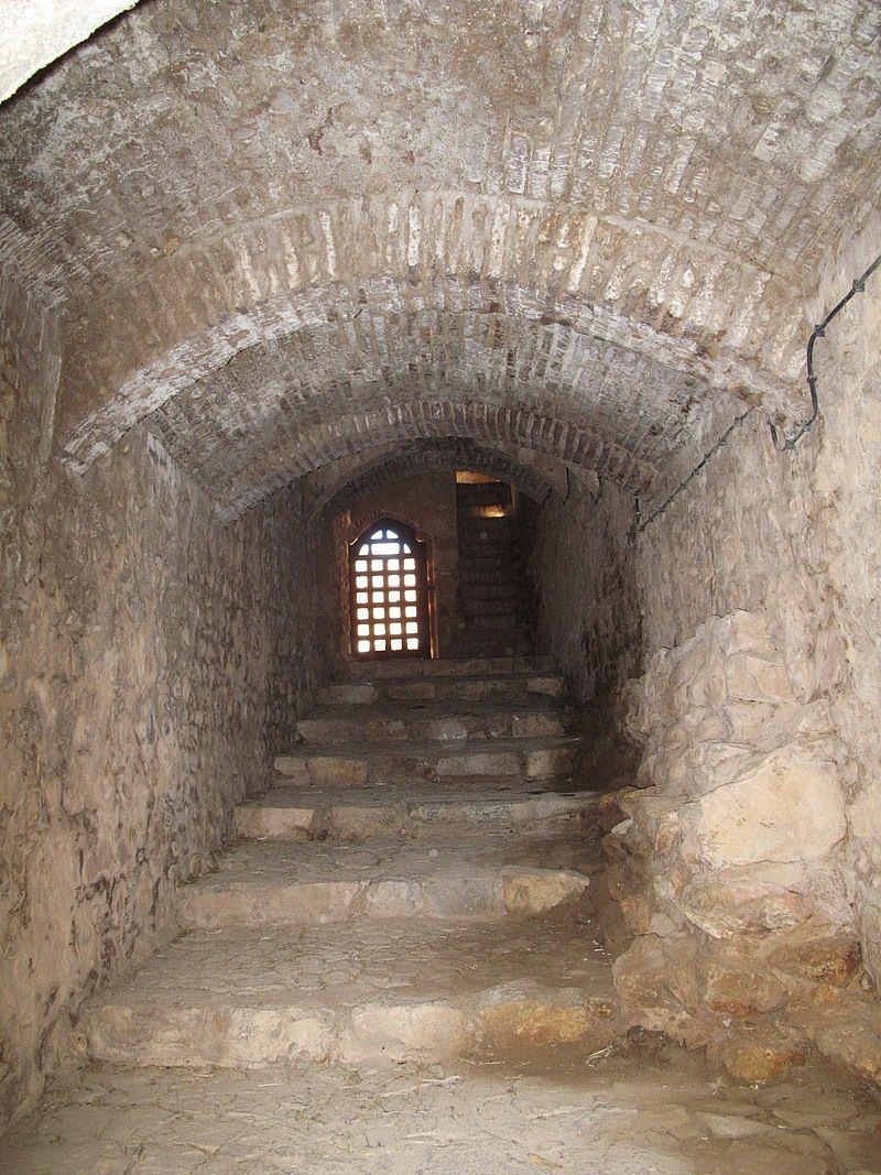 Part of the staircase leading to the northwest battlements