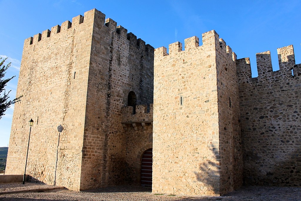 The main portico of the Castle of Elvas, showing the massive battlements