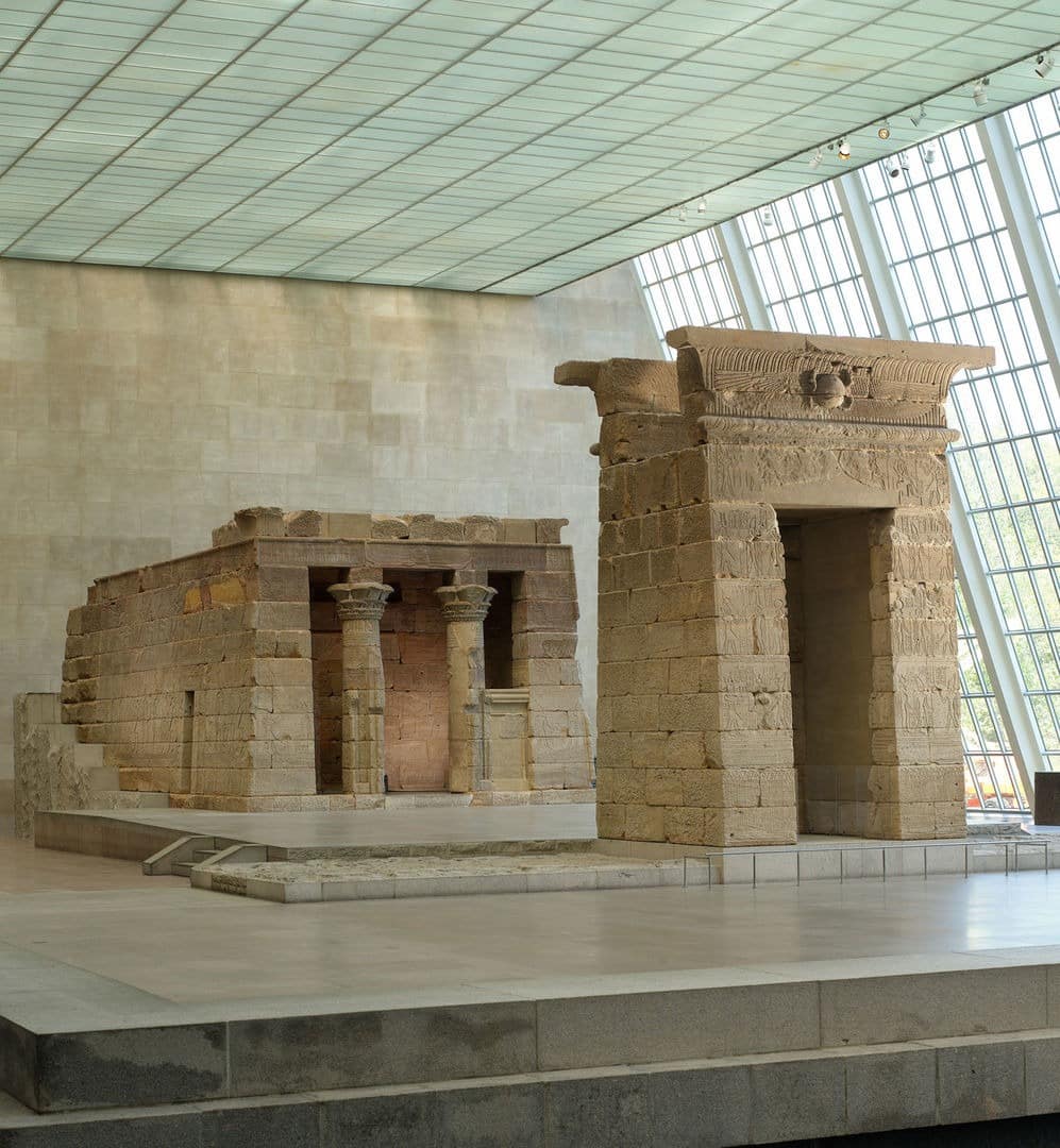 Installation view of the Temple of Dendur, Metropolitan Museum of Art, New York