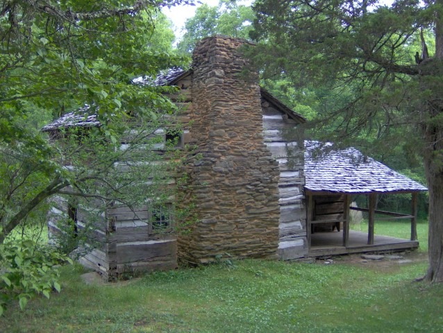 The King-Walker Cabin at Little Greenbrier, built ca. 1859 by Wiley King with later additions by John Walker