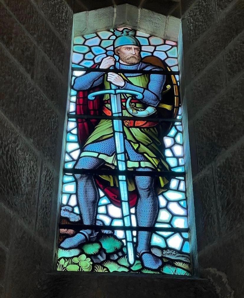 Stained Glass Depiction of Wallace