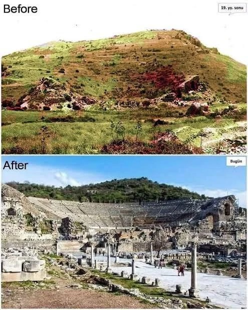 Ephesus Theater Before & After