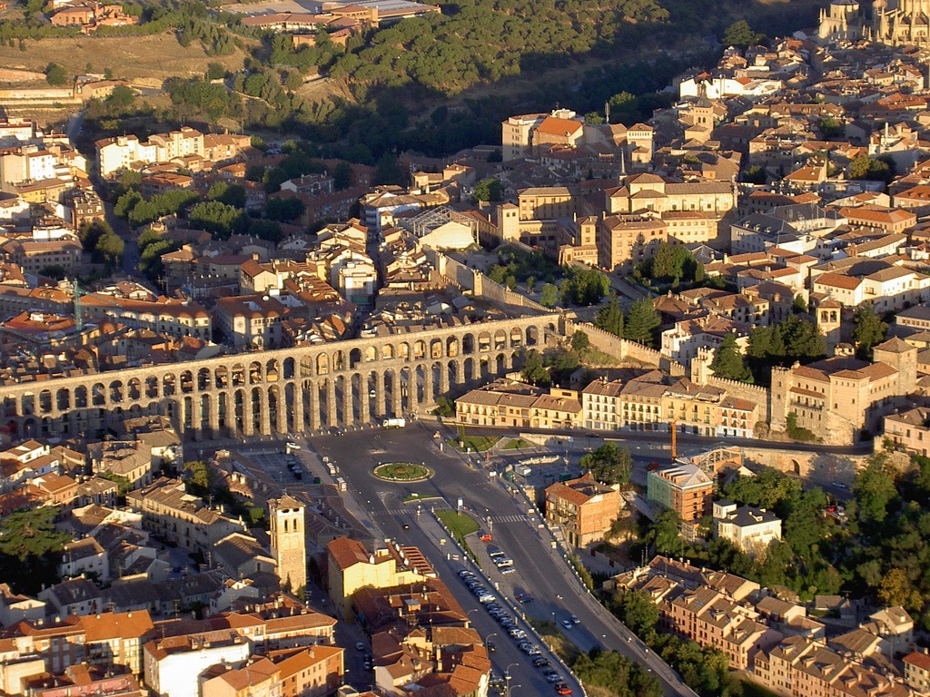 Aerial view of the aqueduct