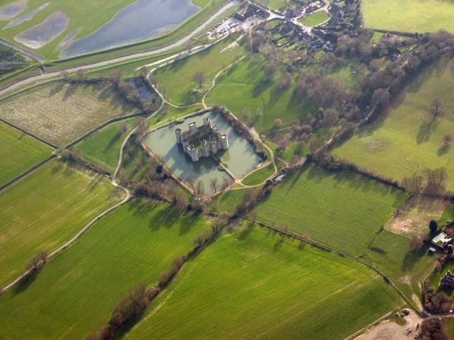 Bodiam Castle was built on a fresh site