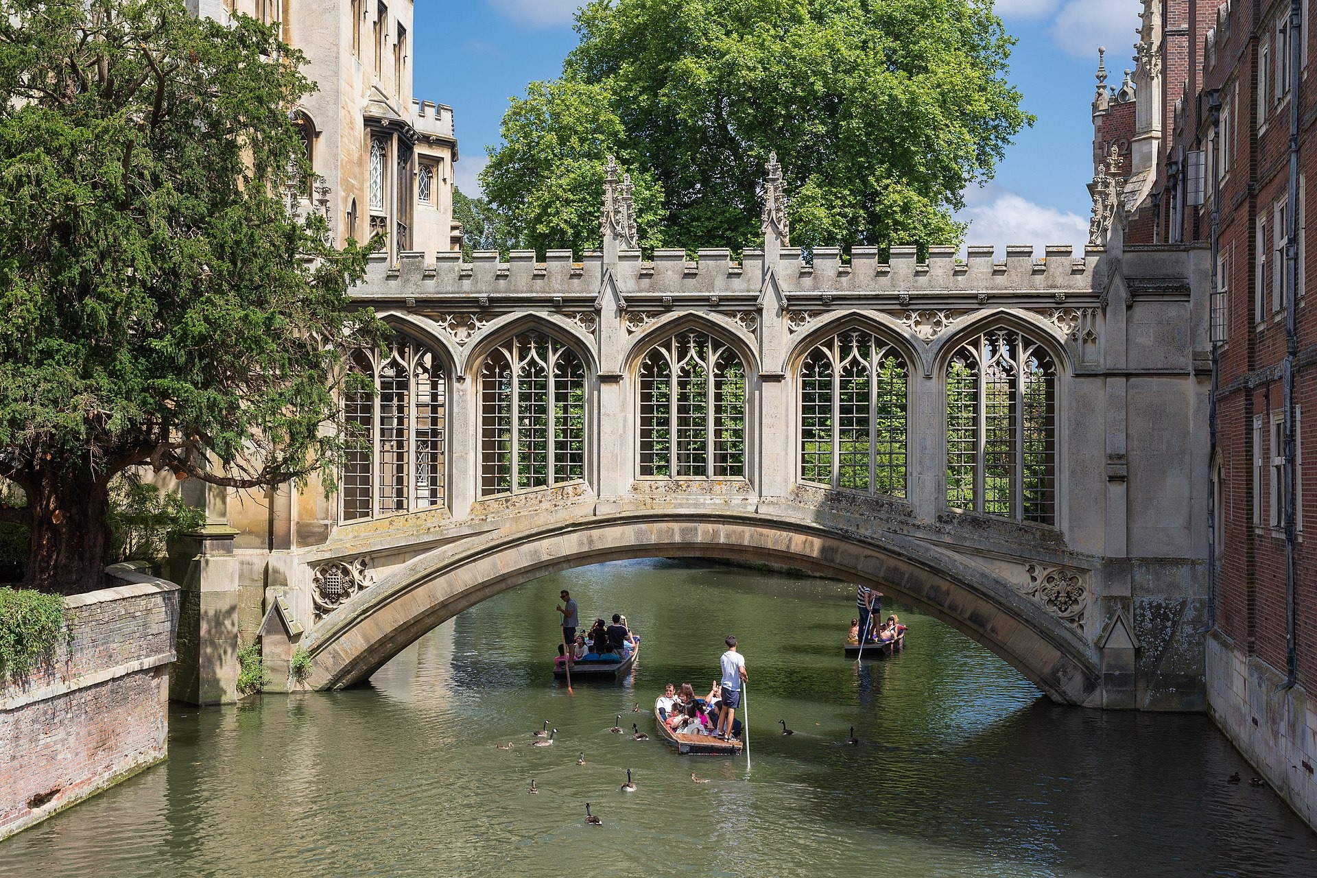 The Bridge of Sighs in St John's College, Cambridge, England