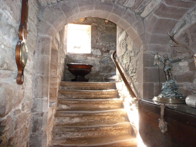 Stone stairs at Castle Leod