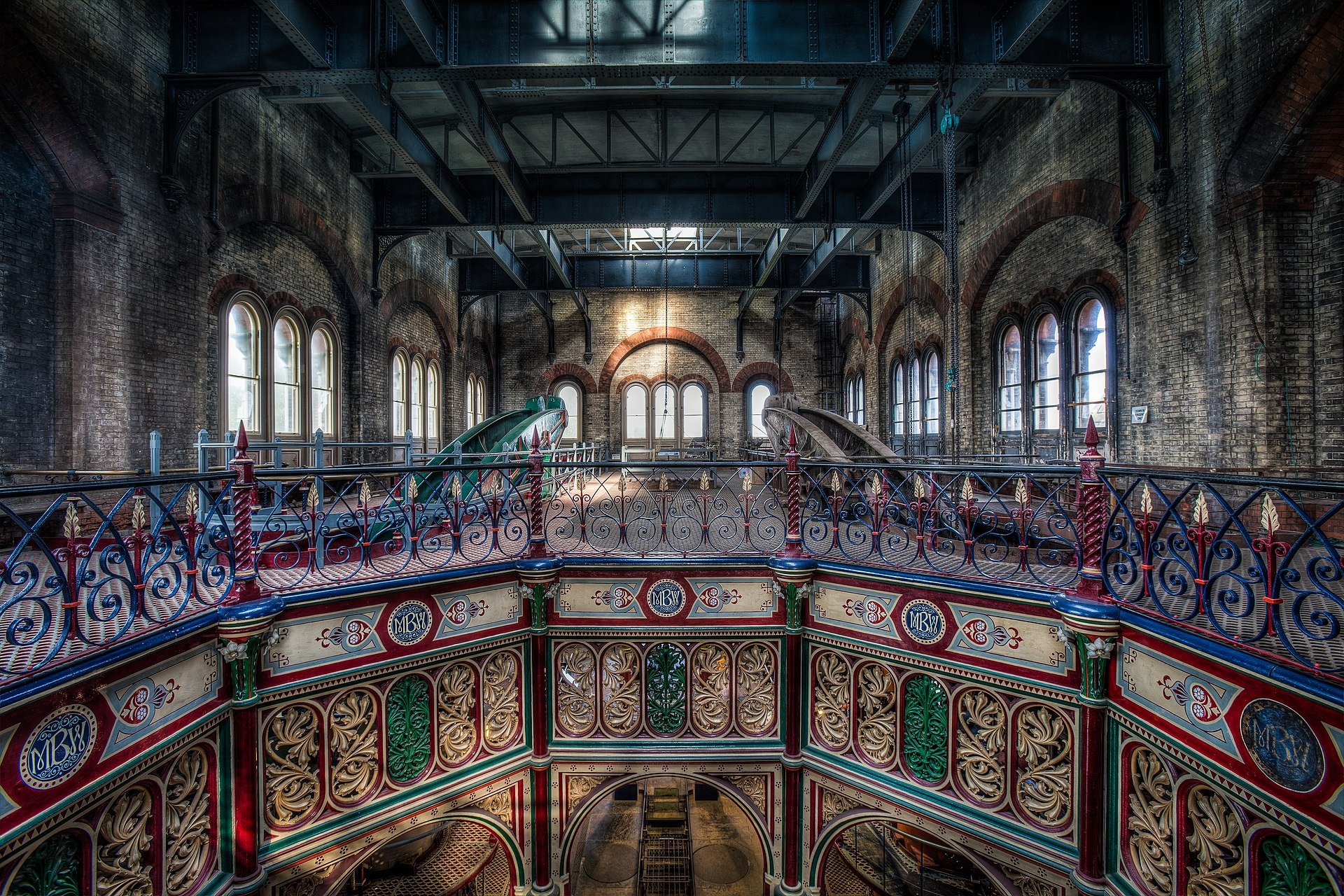 Interior of the pumping station