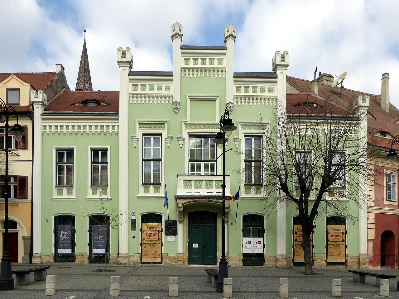 Neo-Gothic Hermes House (Casa Hermes), Lesser Square (Romanian: Piața Micul) of Sibiu