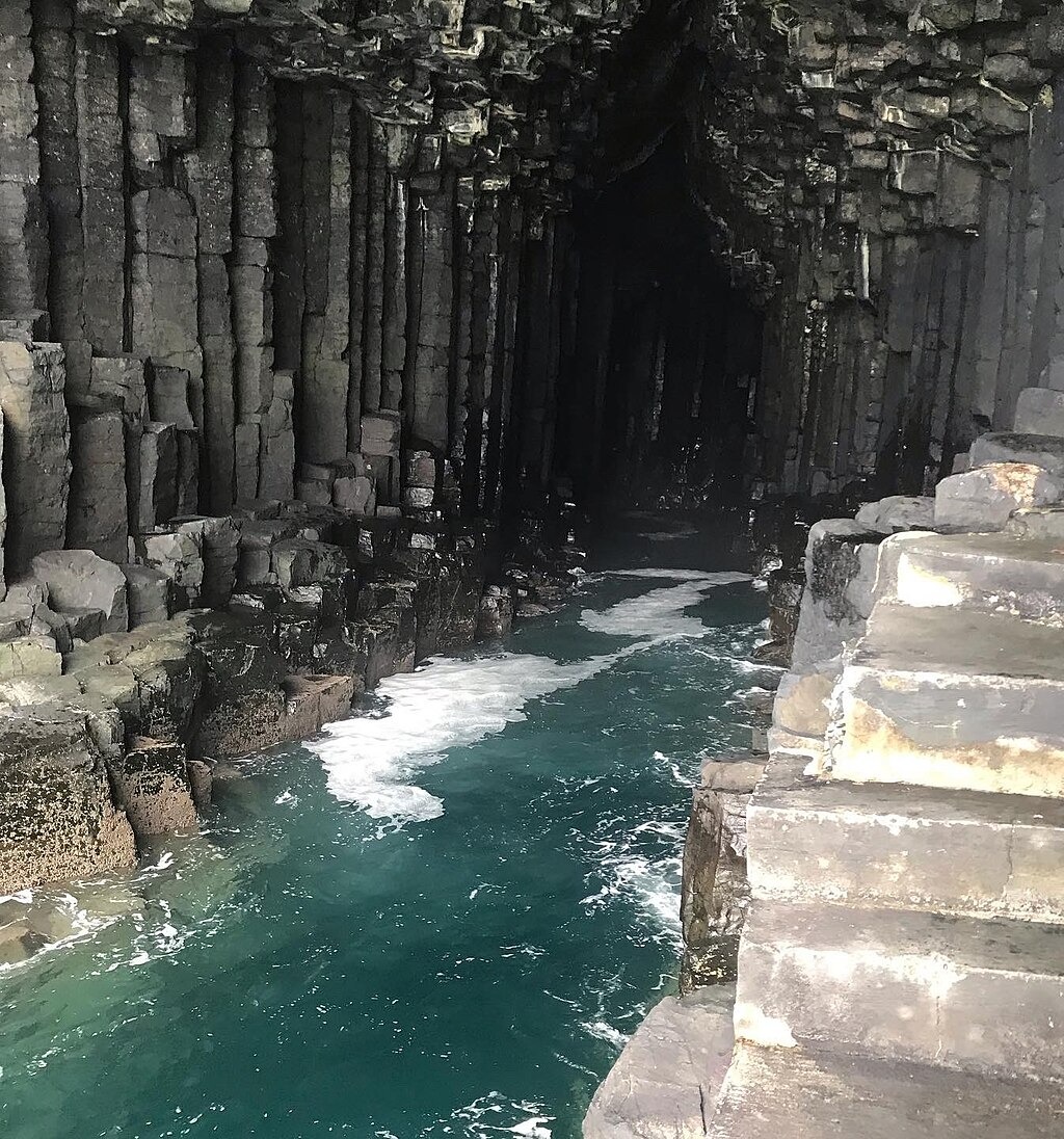 Basalt columns inside Fingal's Cave, 2022