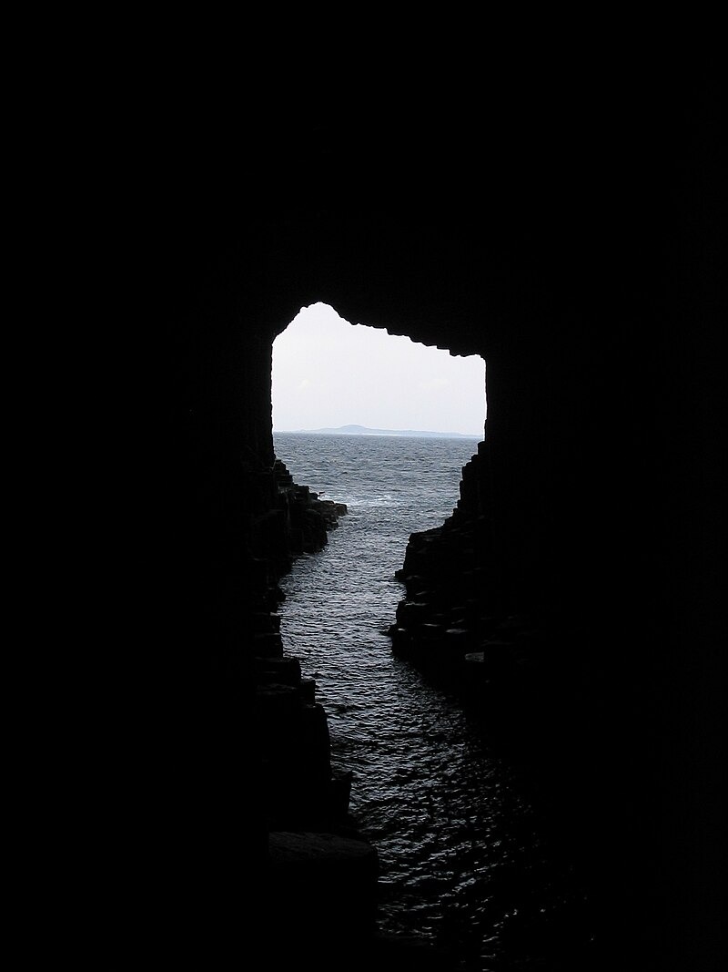 View from the depths of the cave with the island of Iona visible in the background, 2008