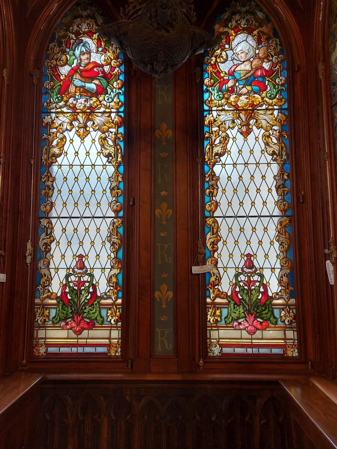 stained-glass windows