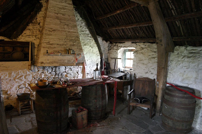 Inside old leanach cottage